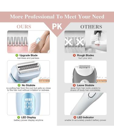 2-in-1 Women's Electric Shaver & Bikini Trimmer | Waterproof Face & Body Hair Remover