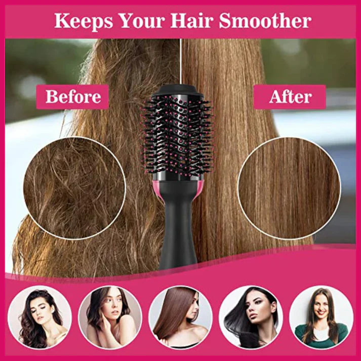 One Step 3-in-1 Hot Air Brush – Dry, Straighten & Volumize Effortlessly 💁‍♀️ | Limited Time Offer, Hurry Up! 🔥