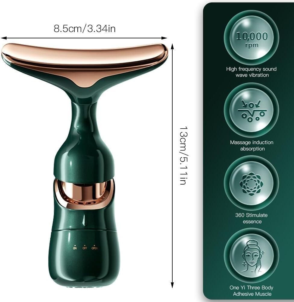 🌸 3-in-1 EMS Facial Lift Device ✨ Professional Anti-Aging Massager 💆‍♀️ Face, Neck & Eyes