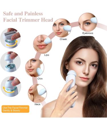 2-in-1 Women's Electric Shaver & Bikini Trimmer | Waterproof Face & Body Hair Remover