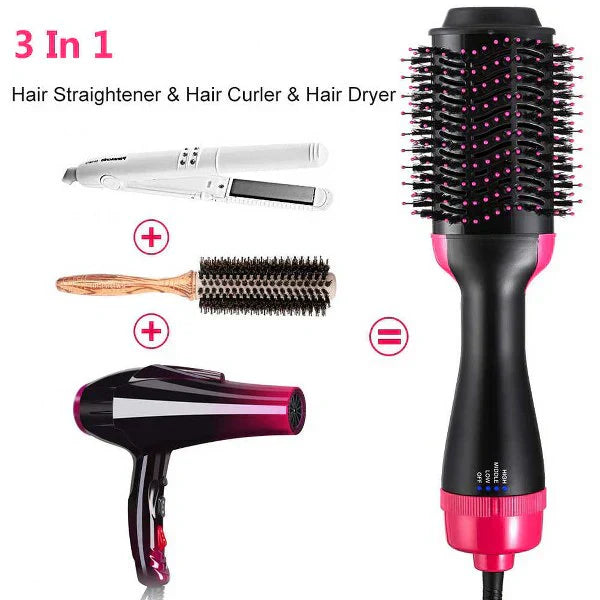 One Step 3-in-1 Hot Air Brush – Dry, Straighten & Volumize Effortlessly 💁‍♀️ | Limited Time Offer, Hurry Up! 🔥