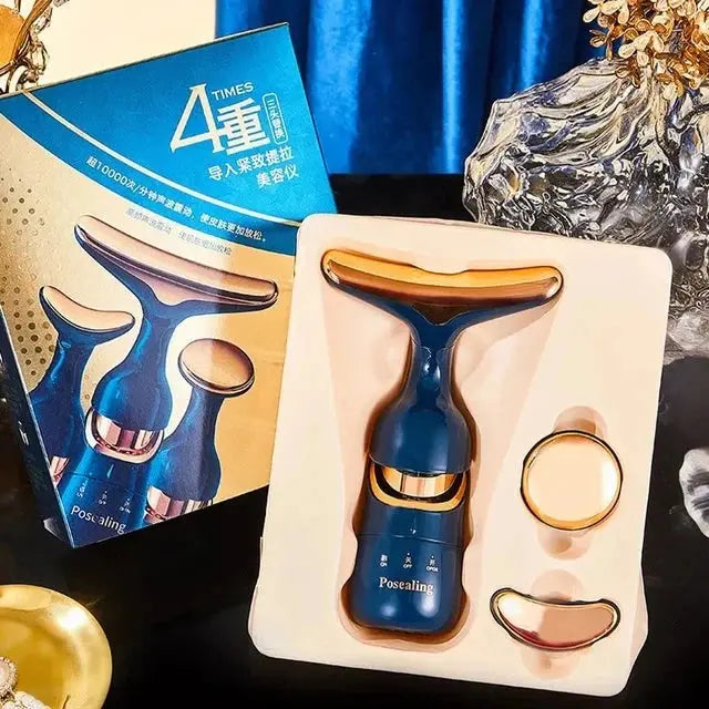 🌸 3-in-1 EMS Facial Lift Device ✨ Professional Anti-Aging Massager 💆‍♀️ Face, Neck & Eyes