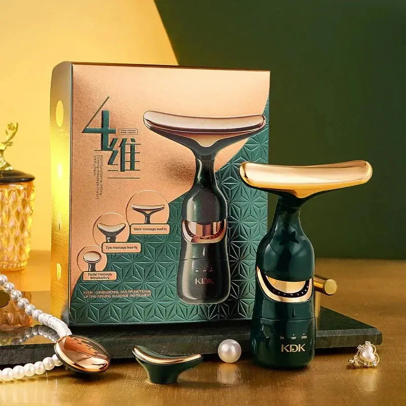 🌸 3-in-1 EMS Facial Lift Device ✨ Professional Anti-Aging Massager 💆‍♀️ Face, Neck & Eyes