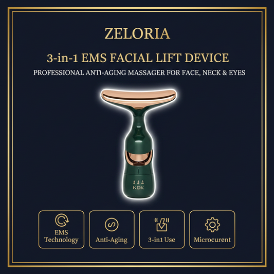🌸 3-in-1 EMS Facial Lift Device ✨ Professional Anti-Aging Massager 💆‍♀️ Face, Neck & Eyes