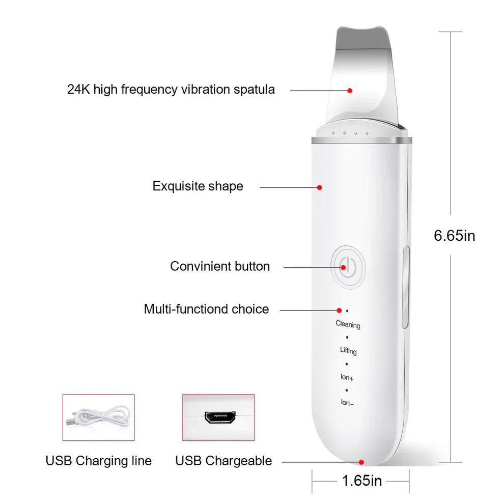 🌊 Ultrasonic Face Scrubber – Deep Pore Cleanser & Lifter 💆‍♀️