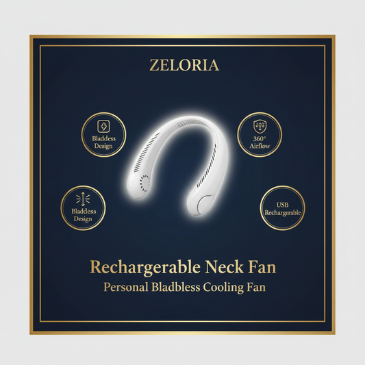 Rechargeable Neck Fan – Personal Bladeless Cooling Fan