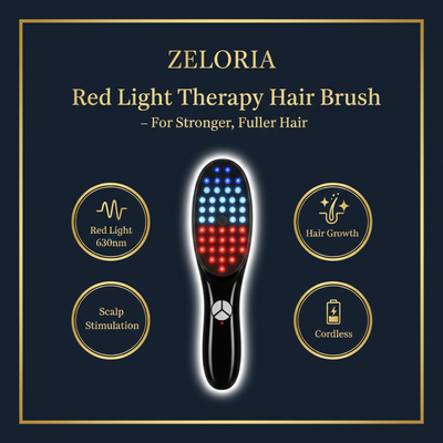 Red Light Therapy Hair Brush – For Stronger, Fuller Hair 🔴💪