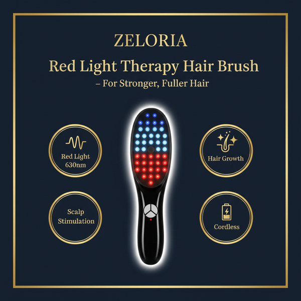 Red Light Therapy Hair Brush – For Stronger, Fuller Hair 🔴💪