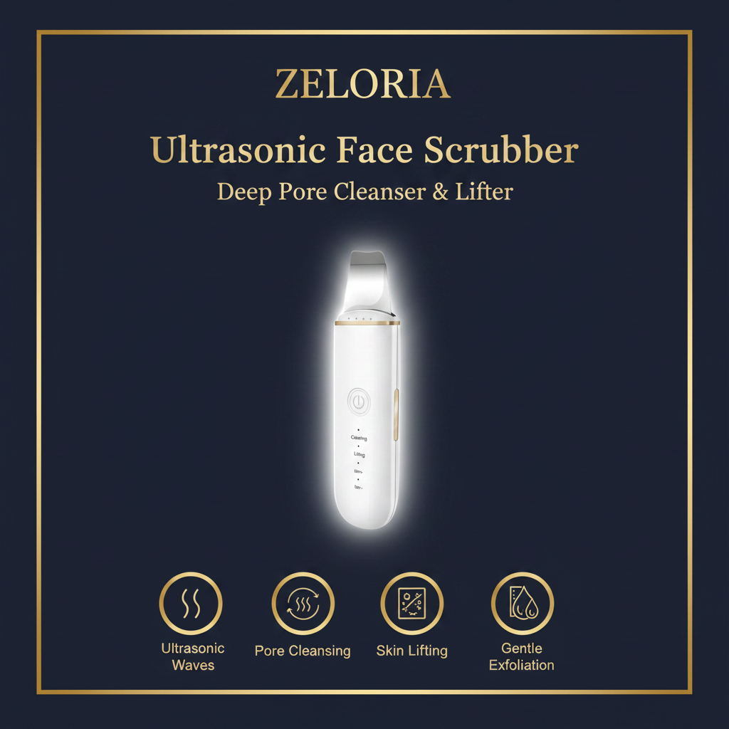🌊 Ultrasonic Face Scrubber – Deep Pore Cleanser & Lifter 💆‍♀️